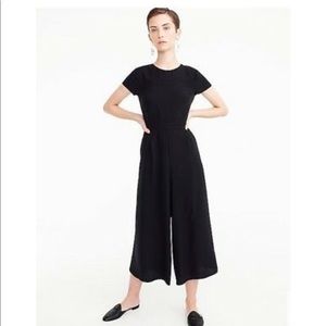 J Crew Drapey Wrap-back Jumpsuit Black Sz 4